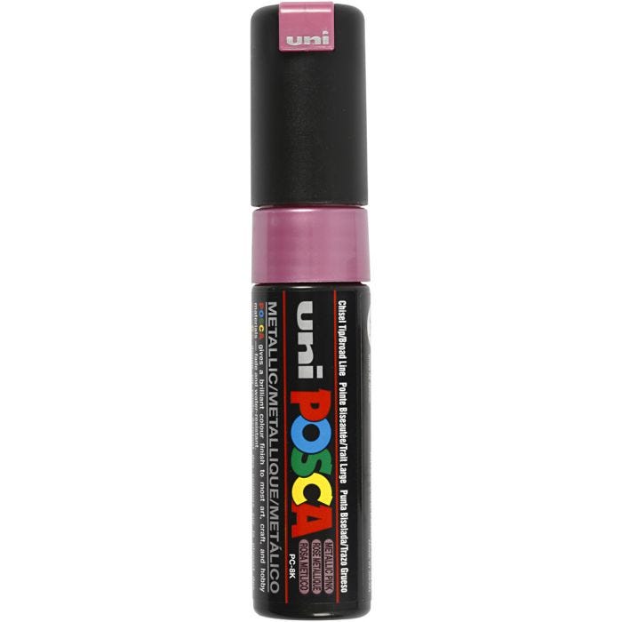 Feutre Posca, dim. PC-8K, trait 8 mm, large, pink métallique, 1 pièce