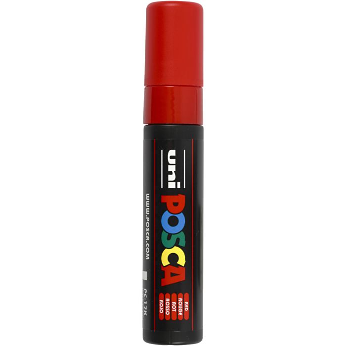 Feutre Posca, dim. PC-17K, trait 15 mm, extra large, rouge, 1 pièce