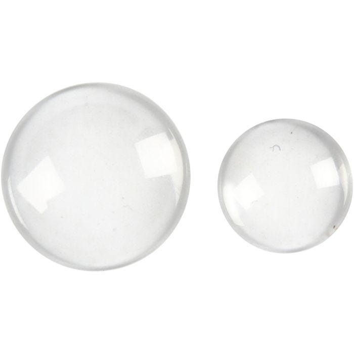 Cabochons, d 18+25 mm, 8 pièces/ 1 Pq.
