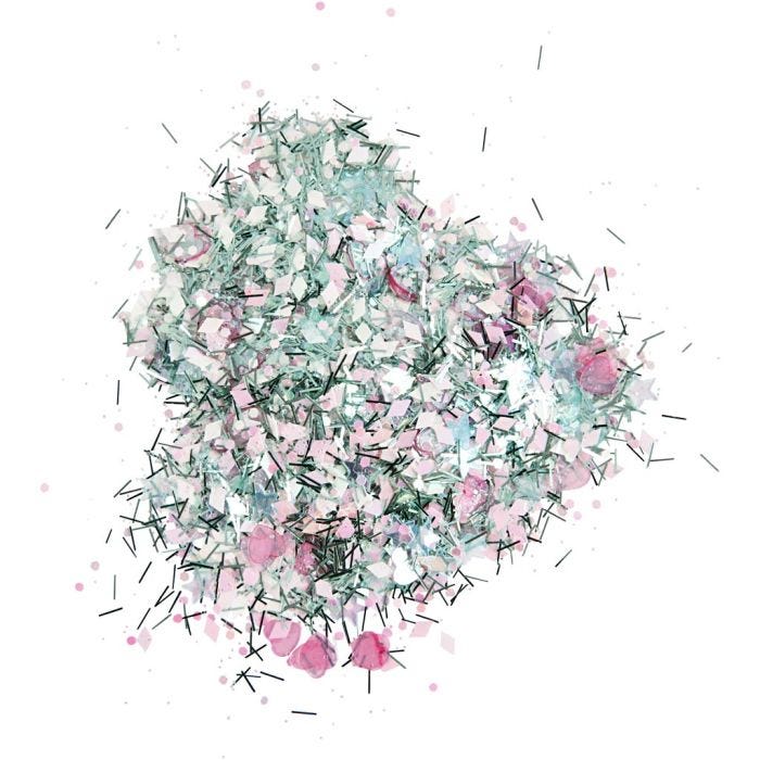 Assortiment de paillettes et de sequins, couleurs pastel, 170 gr/ 1 boîte