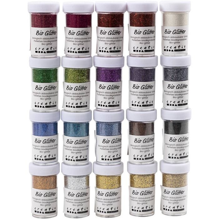 Biopaillettes, ass. de couleurs, 20x27 ml/ 1 Pq.