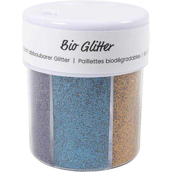 Biopaillettes, ass. de couleurs, 6x28 ml/ 1 boîte