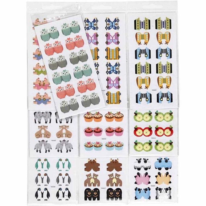 Autocollants pour index, feuille 7,5x15 cm, 10 Pq./ 1 Pq.