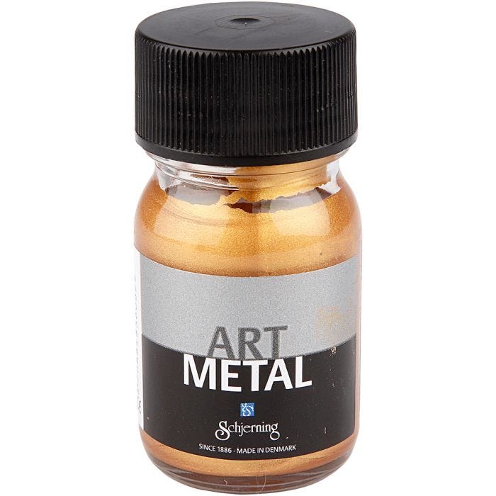 Peinture Acrylique Métallisée, or moyen(5104), 30ml/ 1 flacon
