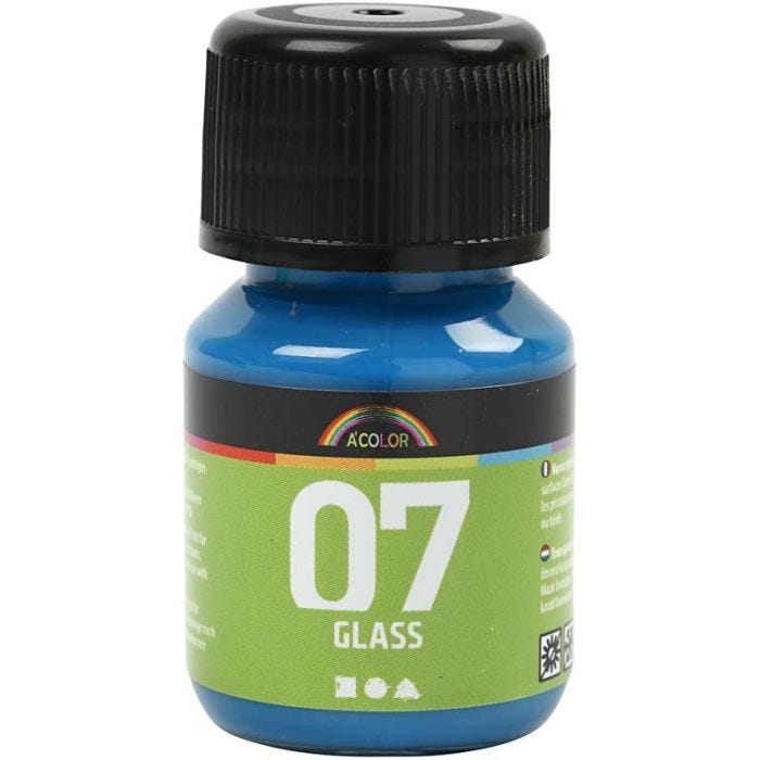 Peinture pour verre A-Color Glass, turquoise, 30 ml/ 1 flacon