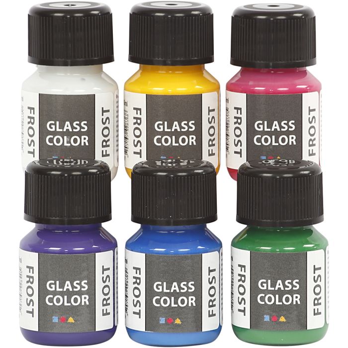Glass Frost, ass. de couleurs, 6x30 ml/ 1 Pq.