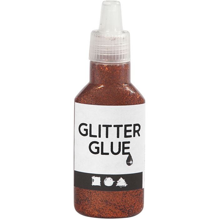 Colle à paillettes, orange, 25 ml/ 1 flacon
