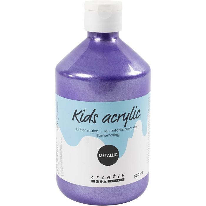 Peinture Acrylique Métallique, Métallisé, violet, 500 ml/ 1 flacon