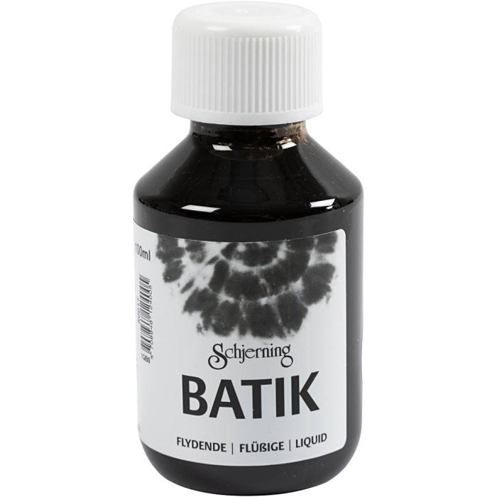 Peinture Batik pour textile, noir, 100 ml/ 1 flacon
