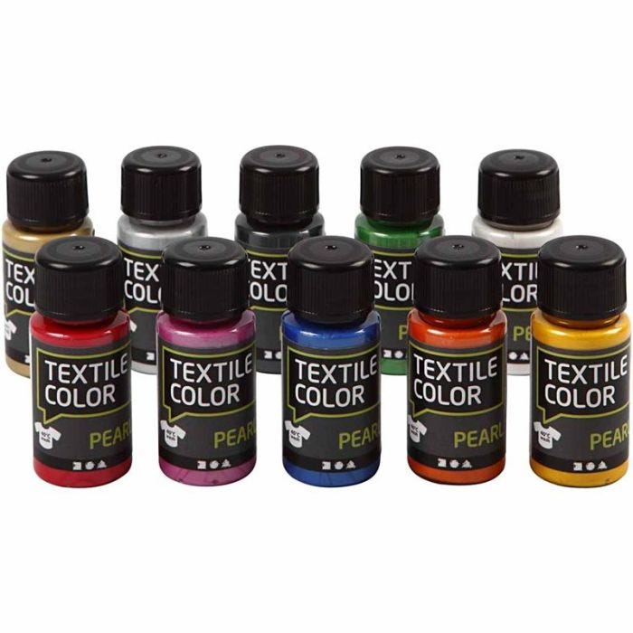 Textile Color, nacré, ass. de couleurs, 10x50 ml/ 1 Pq.