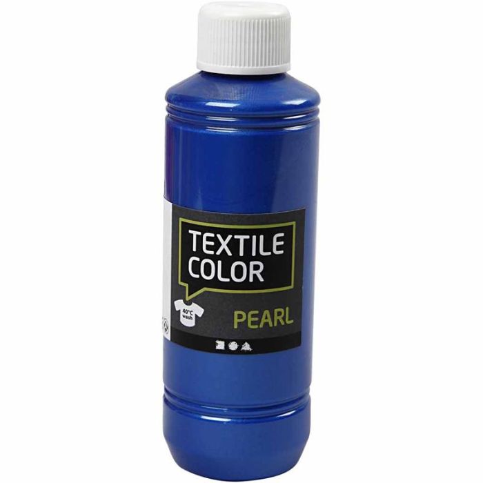 Textile Color, nacré, bleu, 250 ml/ 1 flacon