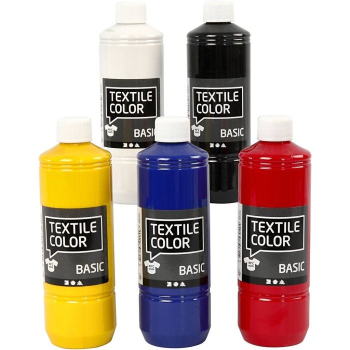 Textile Color, couleur primaire, 5x500 ml/ 1 Pq.