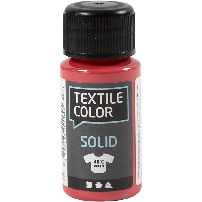 Textile Solid, opaque, rouge, 50 ml/ 1 flacon