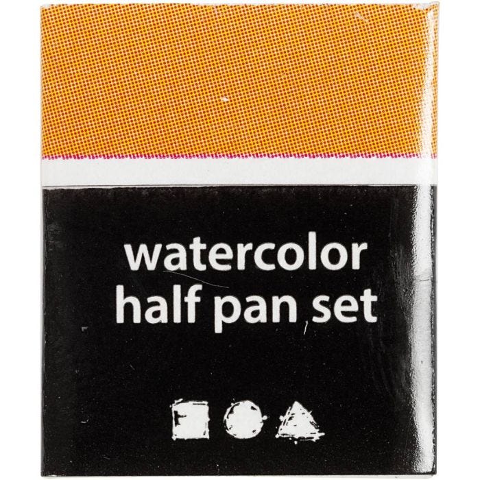 Aquarelles Art, ½-pan, dim. 10x15x20 mm, jaune foncé, 1 pièce