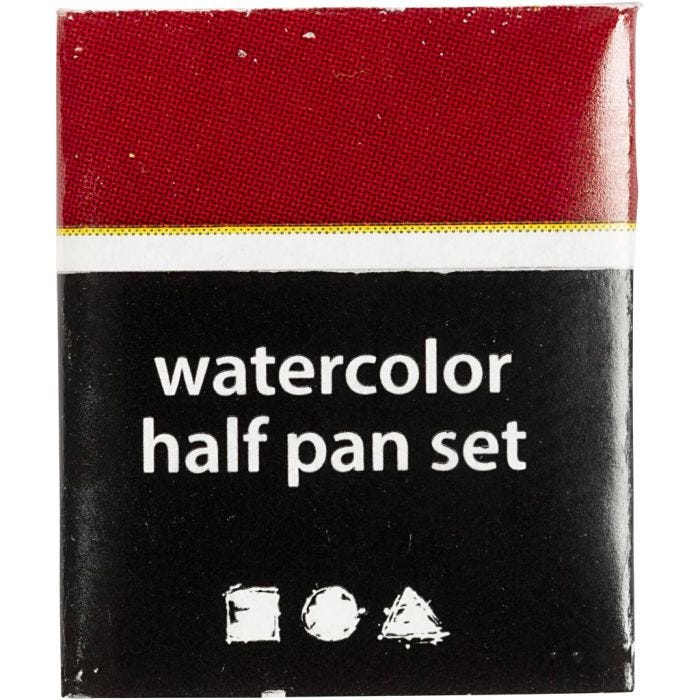 Aquarelles Art, ½-pan, dim. 10x15x20 mm, rouge foncé, 1 pièce
