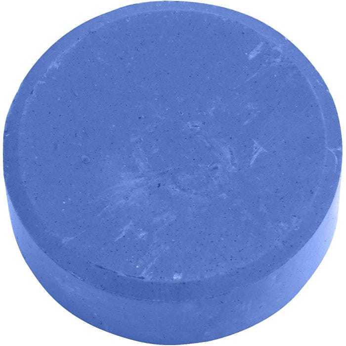 Pastilles aquarelles, H : 19 mm, d 57 mm, bleu, 6 pièces/ 1 Pq.
