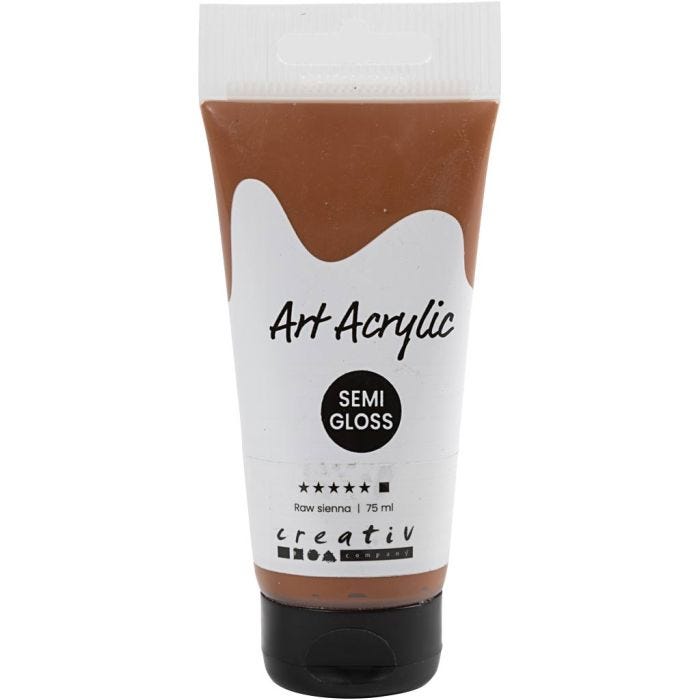 Peinture Acrylique, semi-brillant, opaque, raw sienna, 75 ml/ 1 flacon