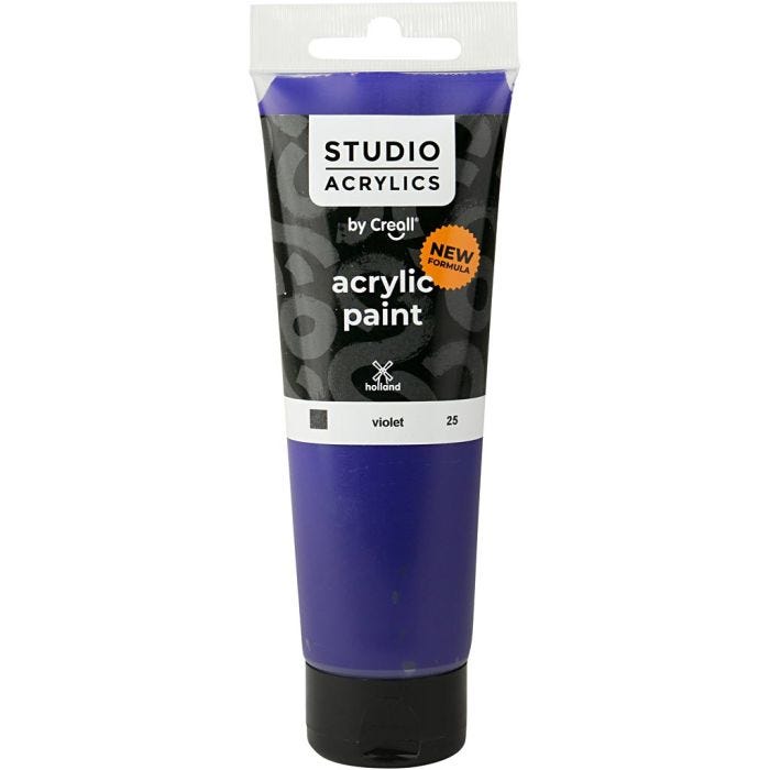 Peinture Acrylique Creall Studio, opaque, violet, 120 ml/ 1 flacon