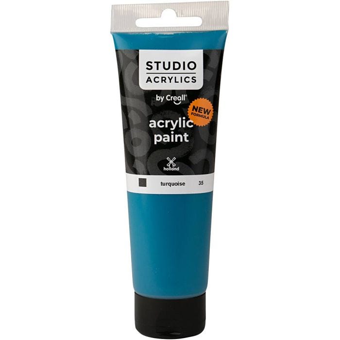 Peinture Acrylique Creall Studio, opaque, turquoise (35), 120 ml/ 1 flacon