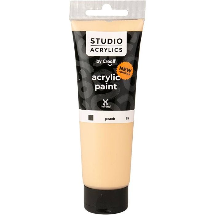 Peinture Acrylique Creall Studio, opaque, peach (85), 120 ml/ 1 flacon