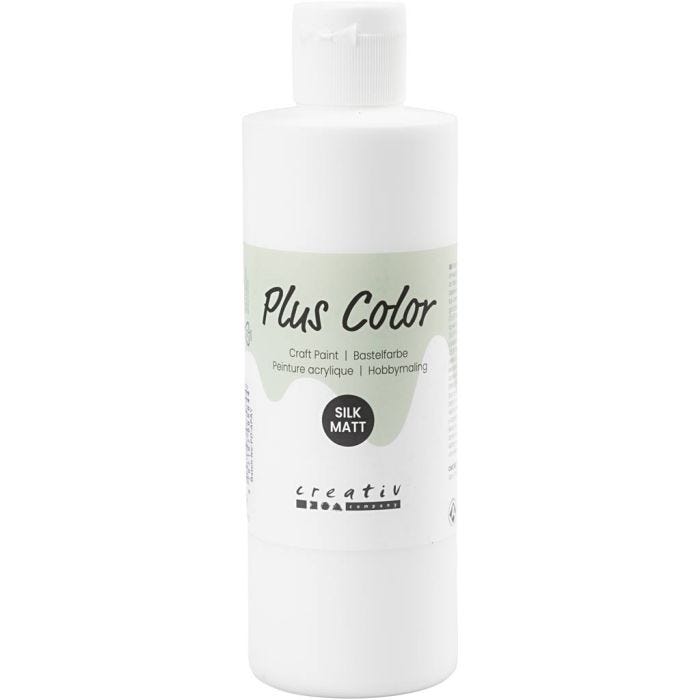 Peinture Acrylique Plus Color, blanc, 250ml/ 1 flacon