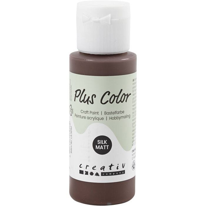 Peinture Acrylique Plus Color, chocolate, 60 ml/ 1 flacon