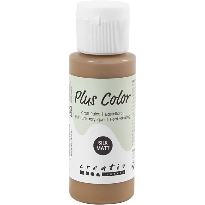 Peinture Acrylique Plus Color, brun clair, 60 ml/ 1 flacon