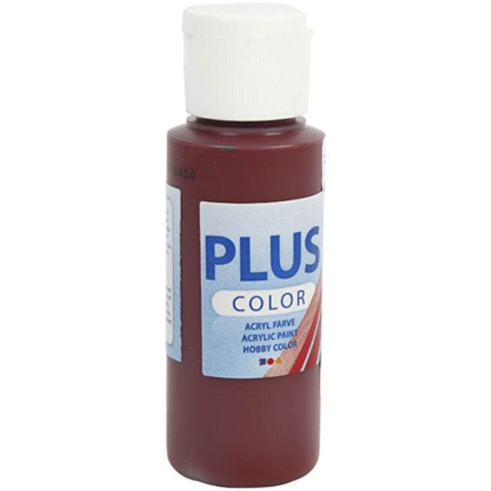 Peinture Acrylique Plus Color, bordeaux, 60ml/ 1 flacon
