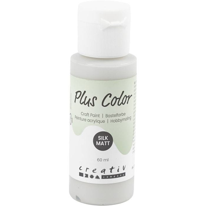Peinture Acrylique Plus Color, gris clair, 60ml/ 1 flacon