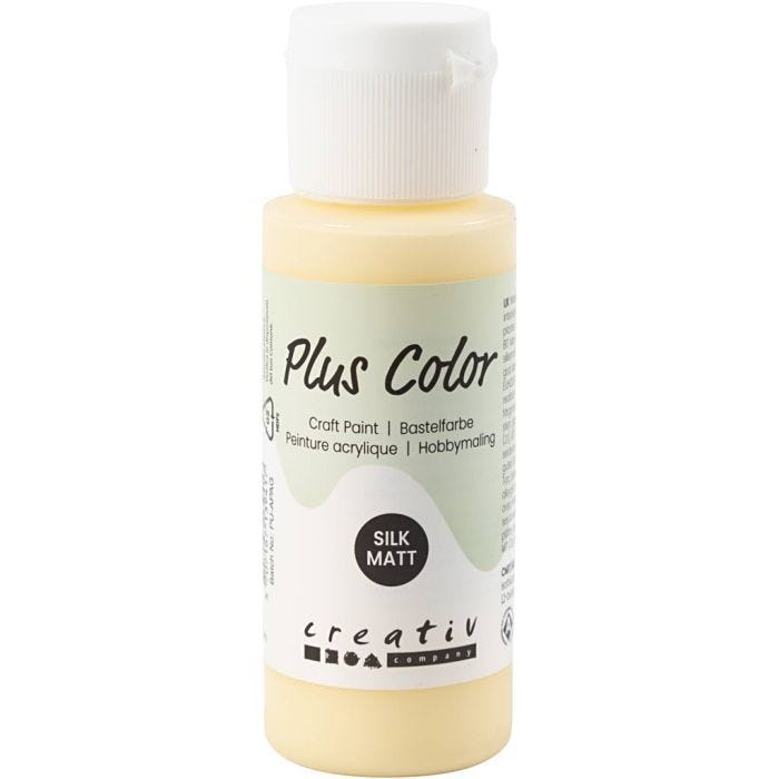 Peinture Acrylique Plus Color, jaune clair, 60ml/ 1 flacon