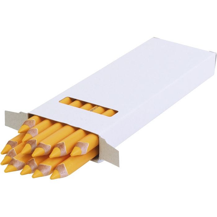 Crayons de Couleur Jumbo edu, ép. 10 mm, mine 6,25 mm, jaune foncé, 12 pièces/ 1 Pq.