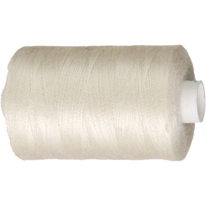 Fil à coudre, blanc cassé, 1000 m/ 1 rouleau