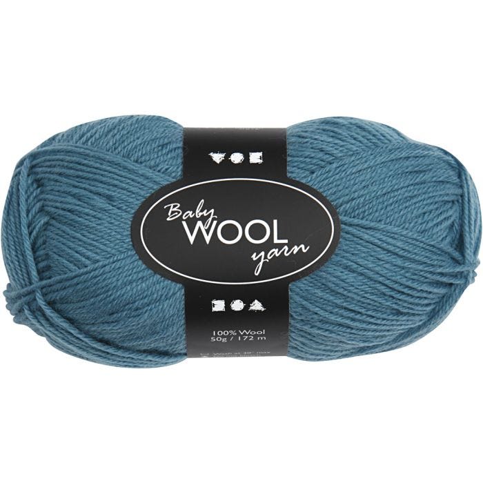 Laine pour Bébé, L : 172 M, pétrole, 50 gr/ 1 boule