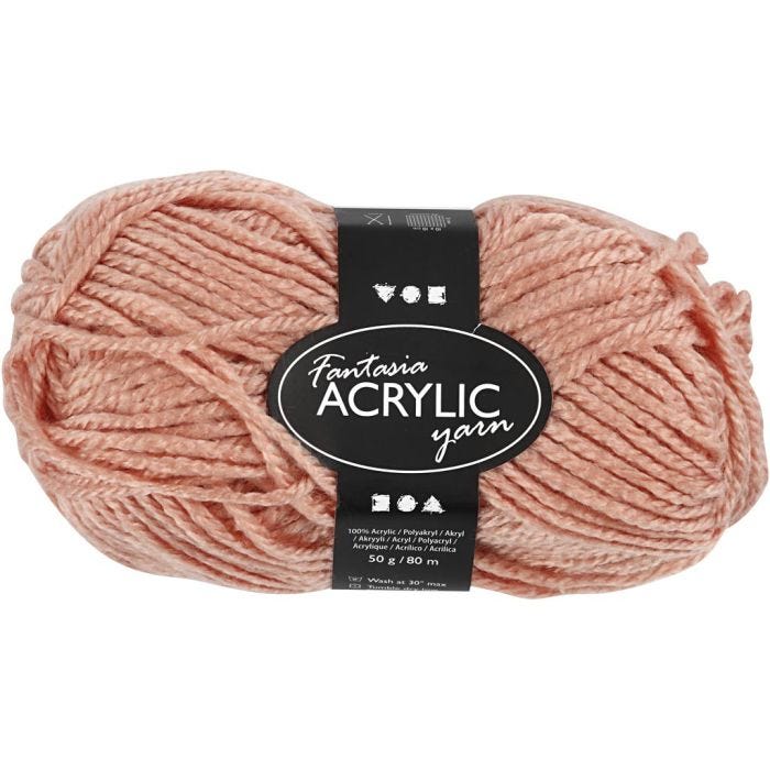 Pelote de laine acrylique Fantasia, 80 M, beige, 50gr/ 1 boule