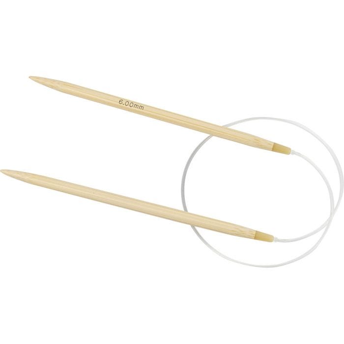 Aiguilles à tricoter circulaires, 60 cm, 6 mm, 1 pièce