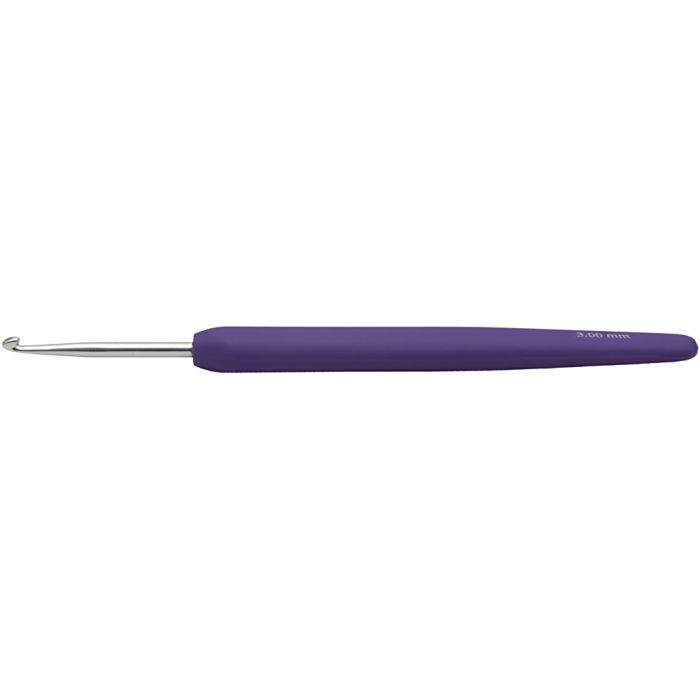 Crochet, 3, L : 13,3 cm, dim. 3 mm, violet, 1 pièce