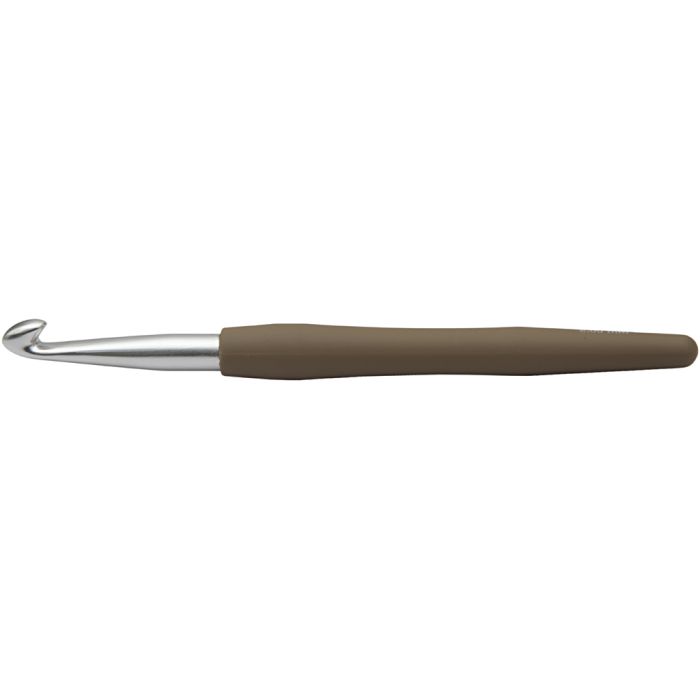 Crochet, dim. 8, L : 14,5 cm, dim. 8 mm, brun, 1 pièce