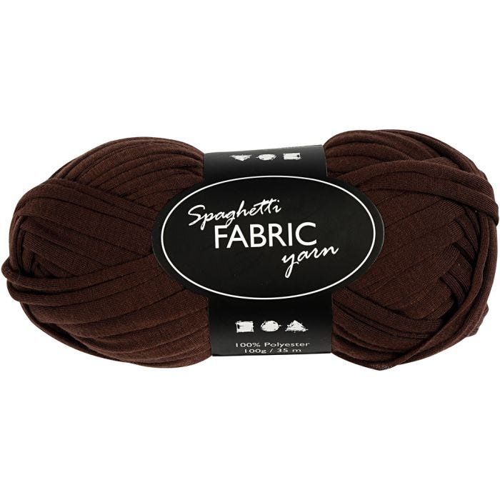 Pelote de Fil Spaghetti, L : 35 M, brun, 100 gr/ 1 boule