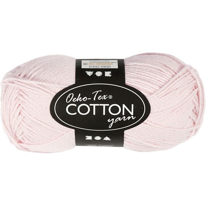 Fil de coton, dim. 8/4, L : 170 M, dusty rose, 50 gr/ 1 boule