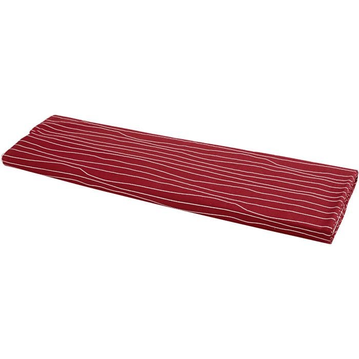 Tissu, L : 145 cm, 140 gr, rouge/blanc, 10m/ 1 rouleau