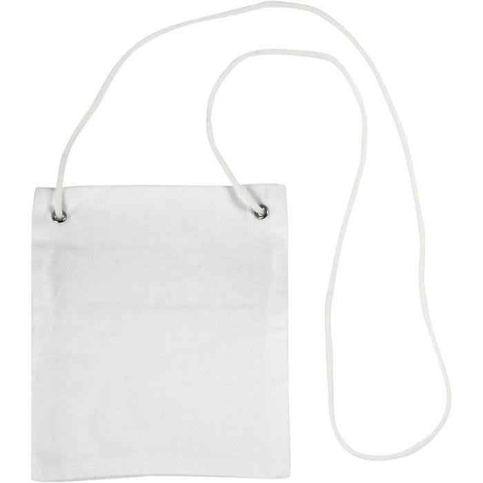 Sachet porte-monnaie, dim. 13x15 cm, 210 gr, blanc, 12 pièces/ 1 Pq.
