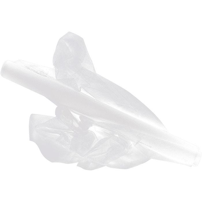 Tulle, L : 50 cm, blanc, 5 m/ 1 rouleau