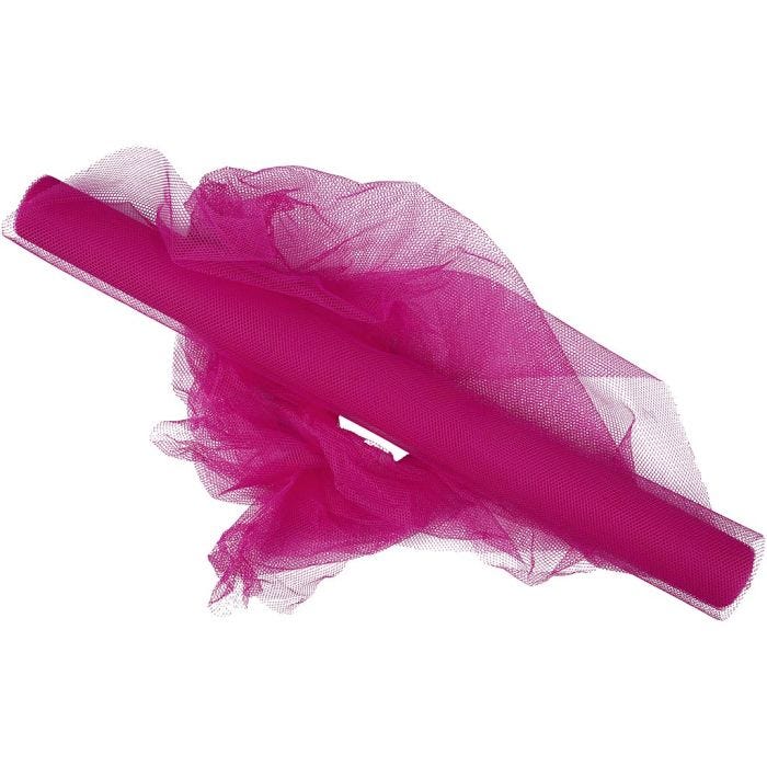 Tulle, 50 cm, rose, 5m/ 1 rouleau