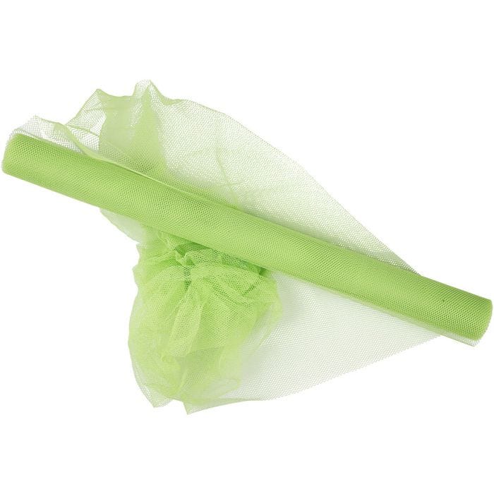 Tulle, L : 50 cm, vert néon, 5 m/ 1 rouleau