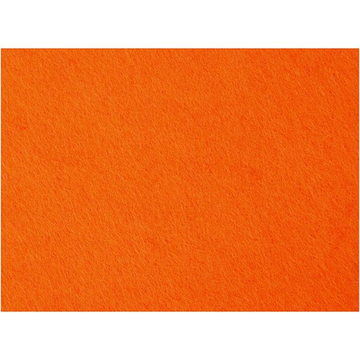 Feutrine synthétique, feuille 42x60 cm, ép. 3 mm, orange, 1 flles