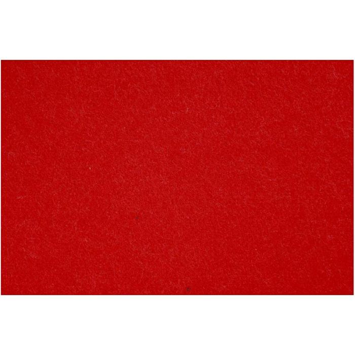 Feutrine synthétique, feuille 42x60 cm, ép. 3 mm, rouge, 1 flles