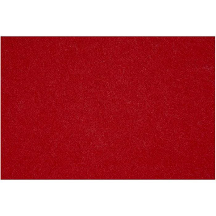 Feutrine synthétique, feuille 42x60 cm, ép. 3 mm, rouge antique, 1 flles