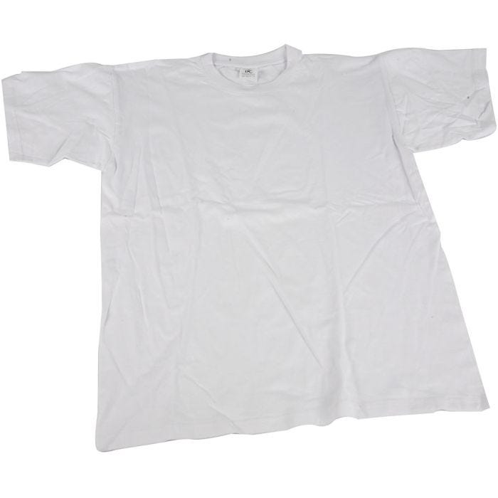 T-shirts, L: 48 cm, dim. small , col rond, blanc, 1 pièce