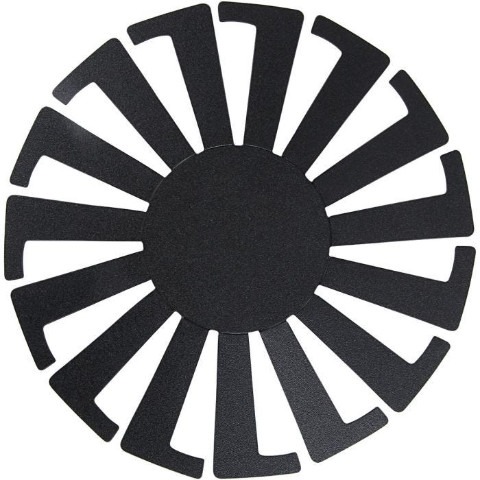 Forme tissage panier, H : 6 cm, d 8 cm, noir, 10 pièces/ 1 Pq.