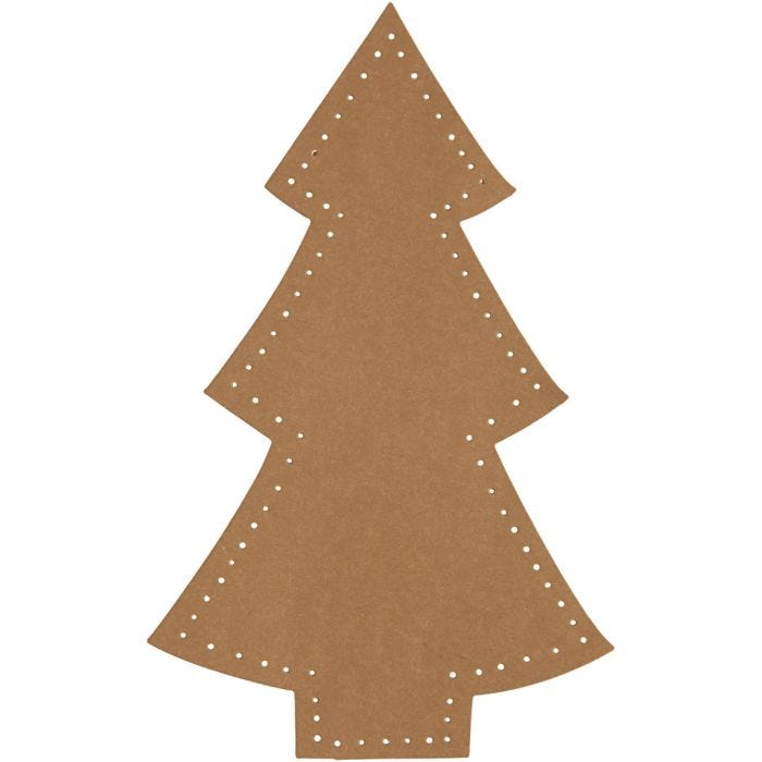 Sapin de Noël, H : 18 cm, L : 11 cm, 350 gr, naturel, 4 pièces/ 1 Pq.